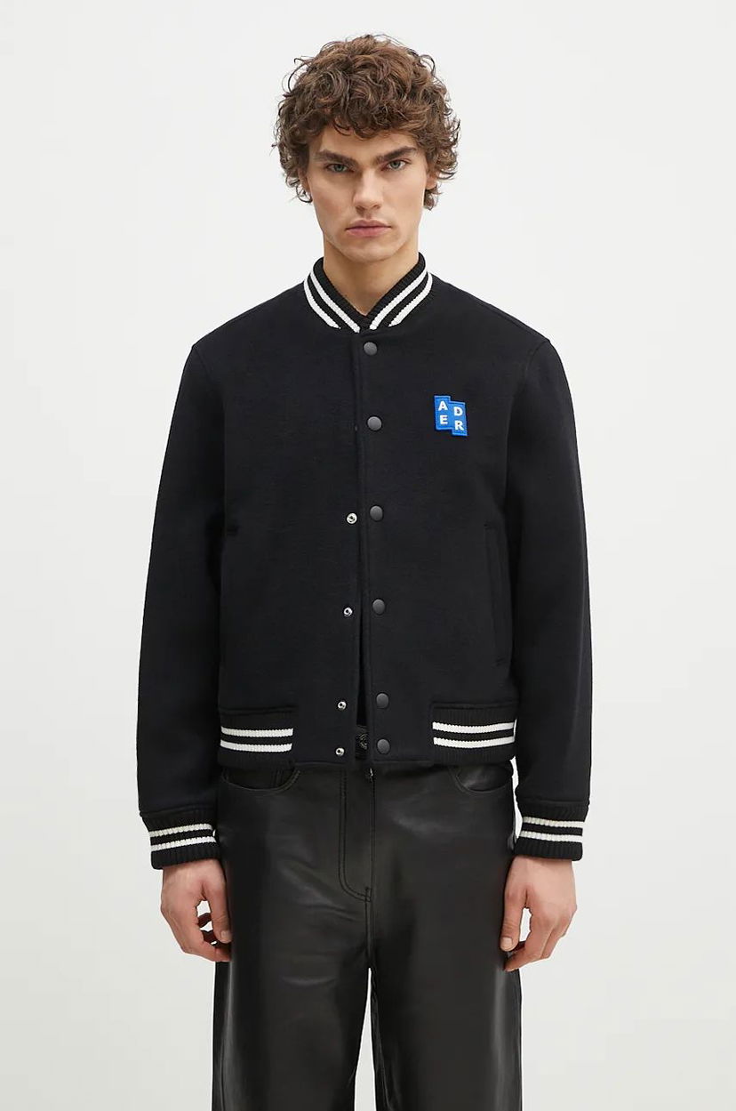 Bomber-takki ADER ERROR Wool Varsity Jacket Musta | BM42FYJK0504BK