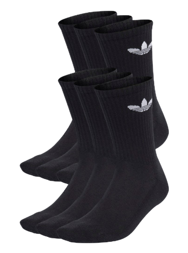 Sukat adidas Originals Trefoil Cushion Crew Socks –⁠ 6 pack Musta | IJ5618