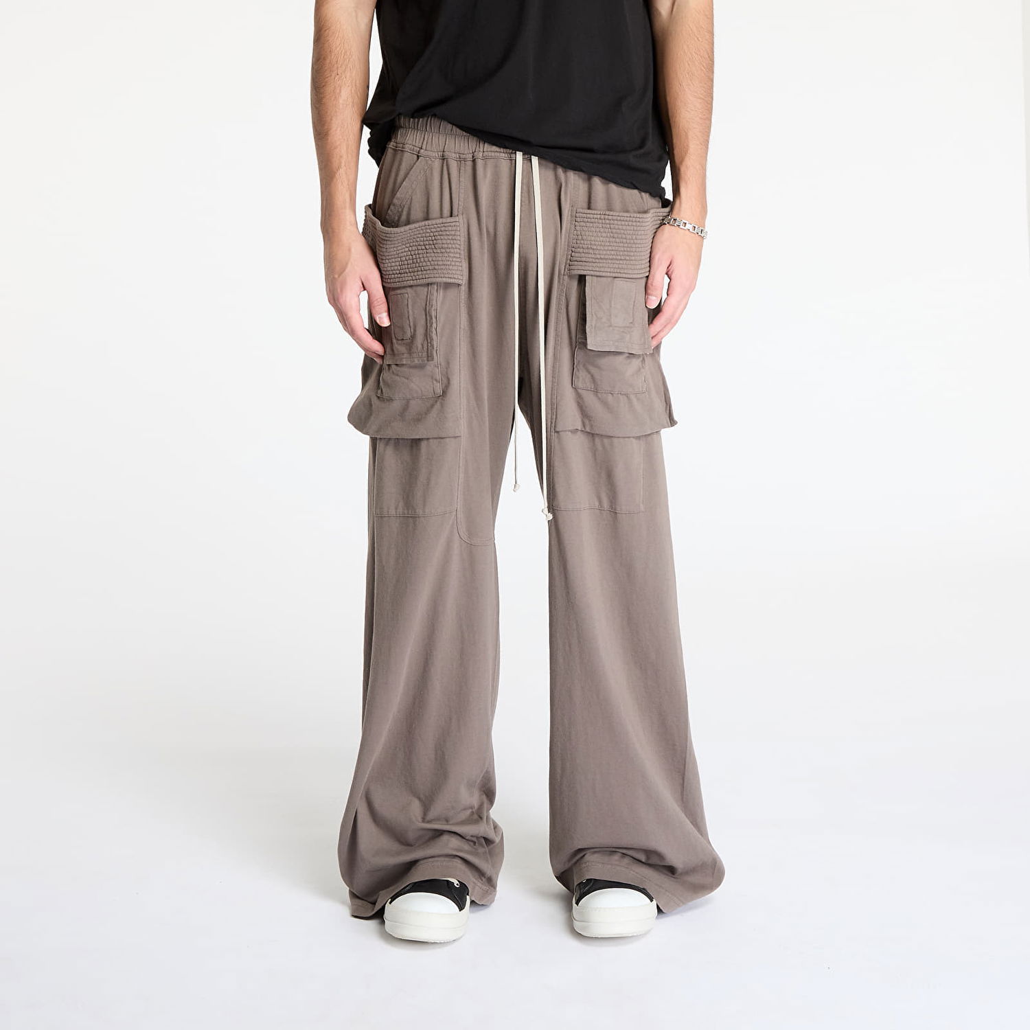Cargo housut Rick Owens Rick Owens DRKSHDW Creatch Wide Cargo Drawstring Pants Ruskea | DU01E3394 RN 34, 0