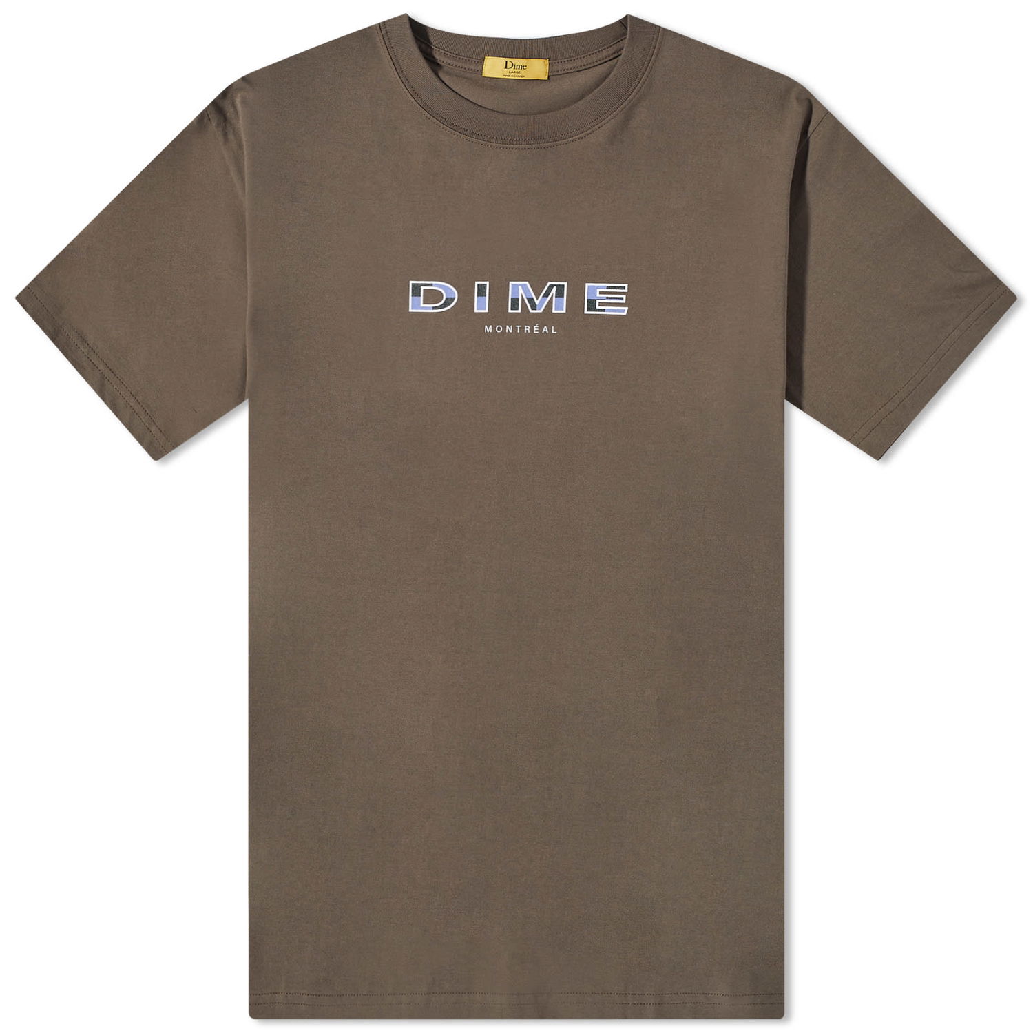 T-paita Dime Block Font T-Shirt "Driftwood" Ruskea | DIMESU2323DRI, 0