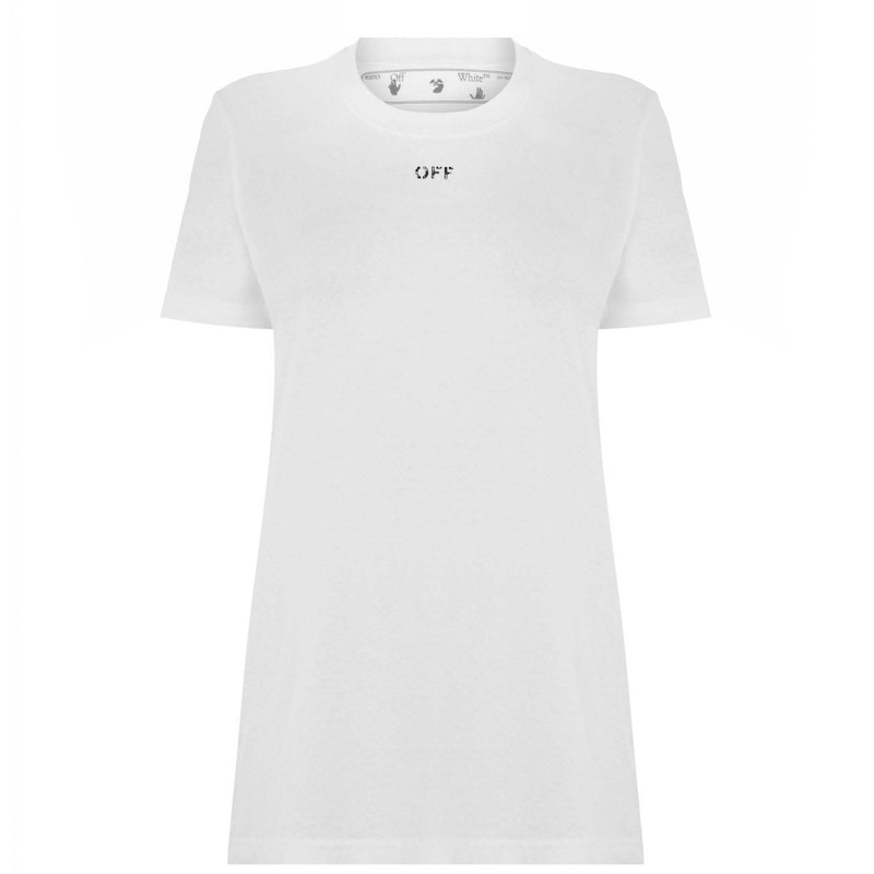 T-paita Off-White Arrows T-shirt White Black Valkoinen | OWAA049E20JER0160110