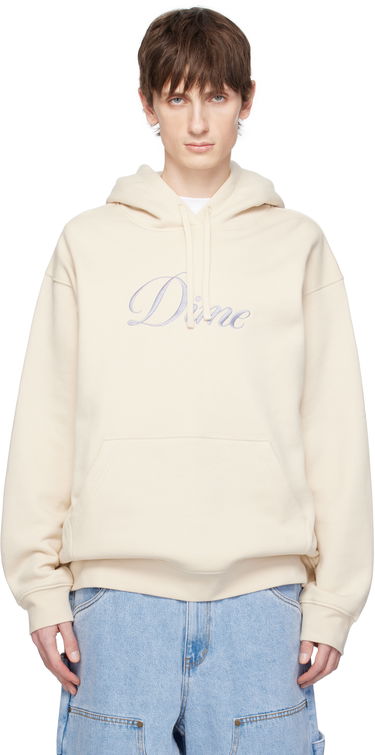 Huppari Dime Dime Cursive Logo Hoodie Beige | DIMESP2544FOG, 0