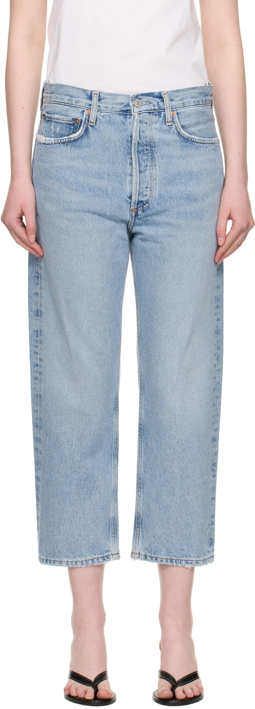Jeans AGOLDE AGOLDE 90's Crop Mid Rise Straight Jeans Sininen | A173H-1206