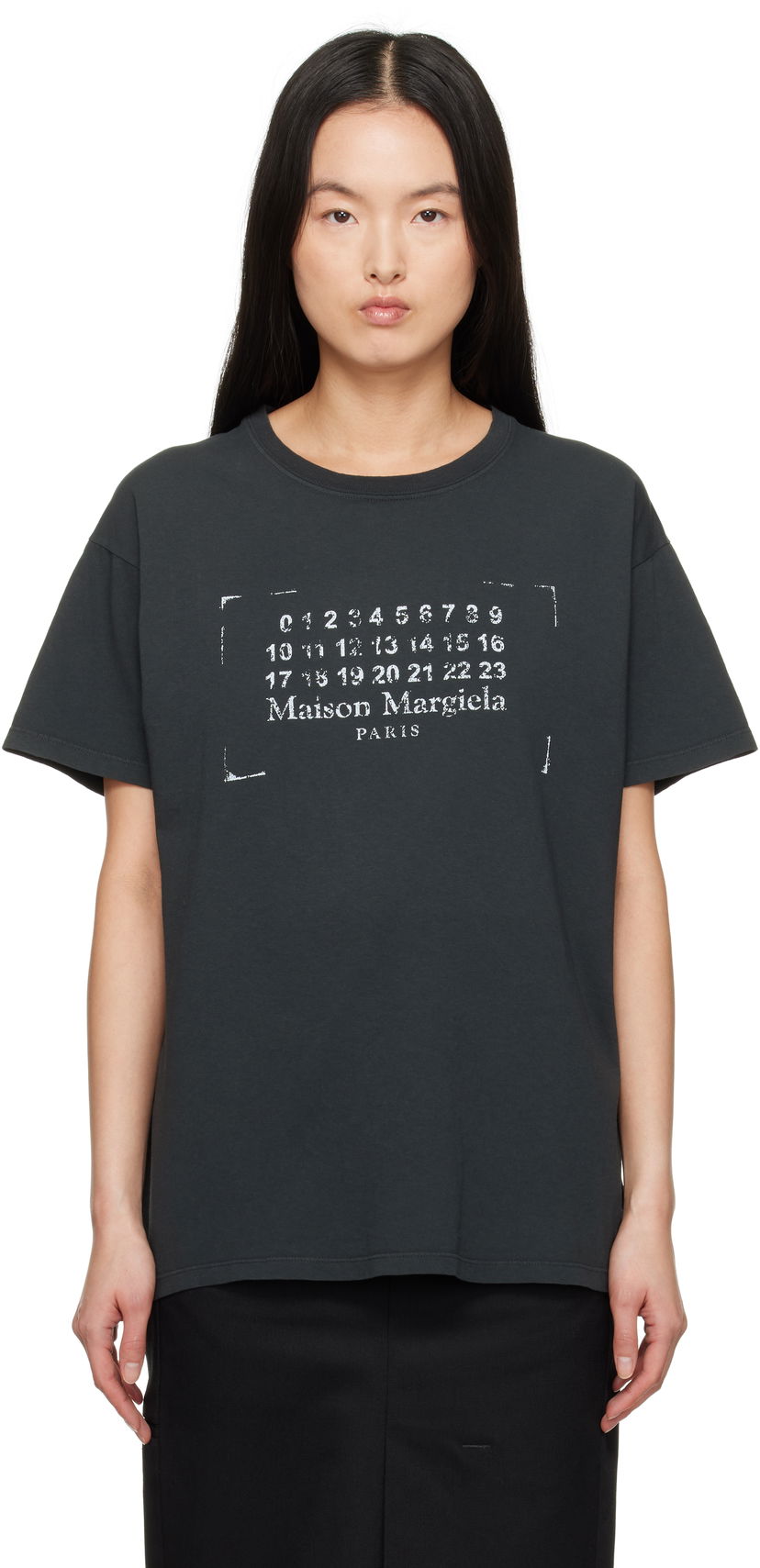 T-paita Maison Margiela Maison Margiela Stamp Logo T-Shirt Musta | S51GC0534 S24575