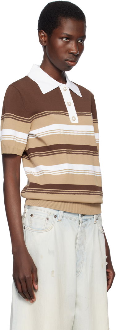 Poolopaita Casablanca Casablanca Knitted Striped Polo Ruskea | U-WS25-KW-907-01, 1