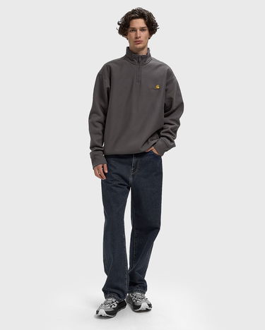 Huppari Carhartt WIP Half Zip American Script Sweatshirt Harmaa | I027014-33C.XX, 2