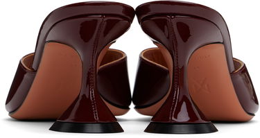 Asusteet Amina Muaddi Amina Muaddi Lupita 70 Heeled Patent Leather Sandals Burgundia | LUPITA SLIPPER 70 PATENT, 1