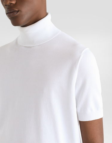 Villapaita Dolce & Gabbana Dolce & Gabbana Short-Sleeved Cotton Turtleneck Valkoinen | GXW49TJBCFVW0001, 3