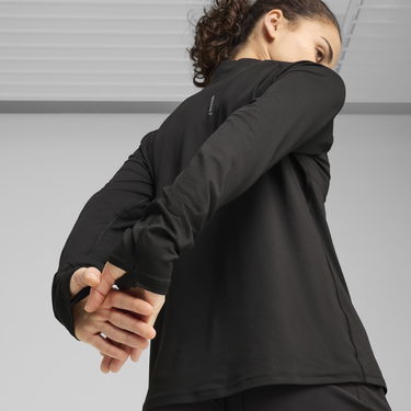 Huppari Puma Run Velocity Cloudspun Quarter-Zip Top Musta | 526650_01, 1