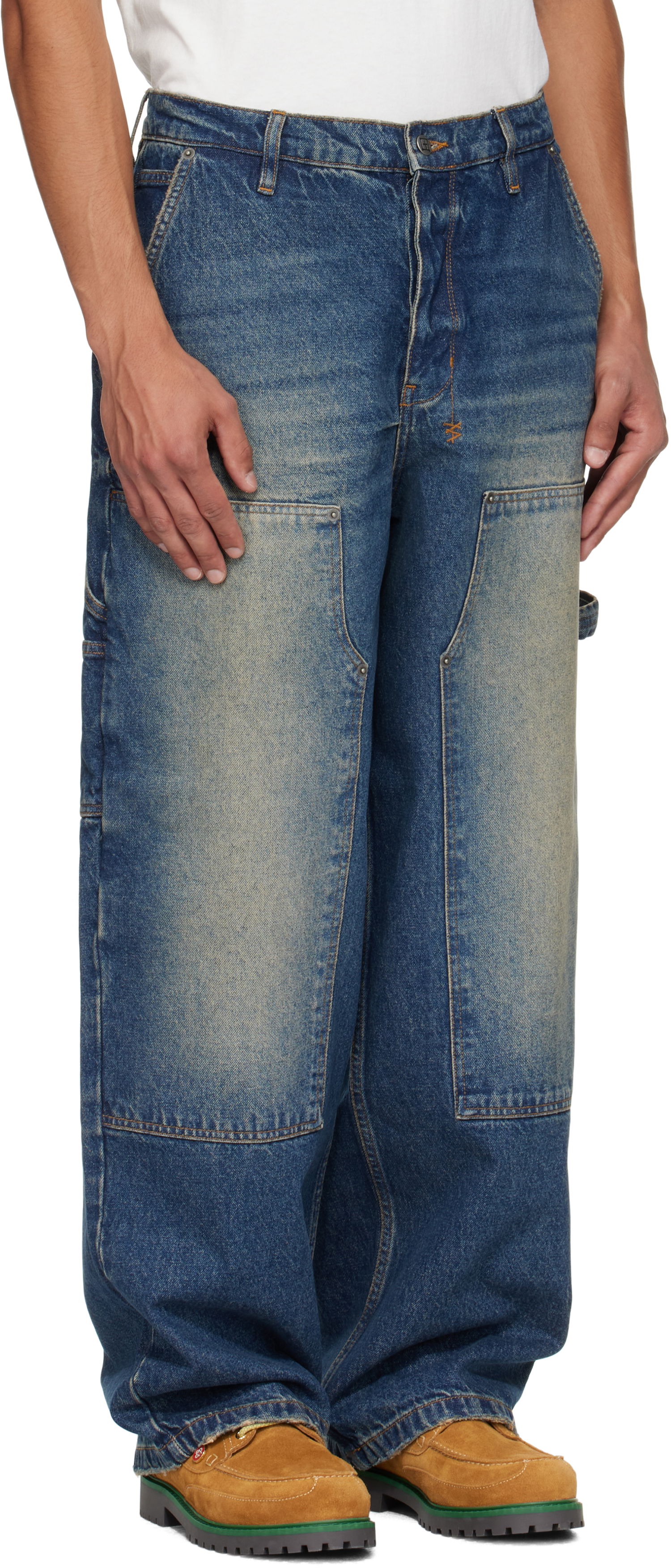 Jeans Ksubi Maxx Operator Rodeo Distressed Carpenter Loose Fit Jeans Sininen | MFA25DJ034, 1