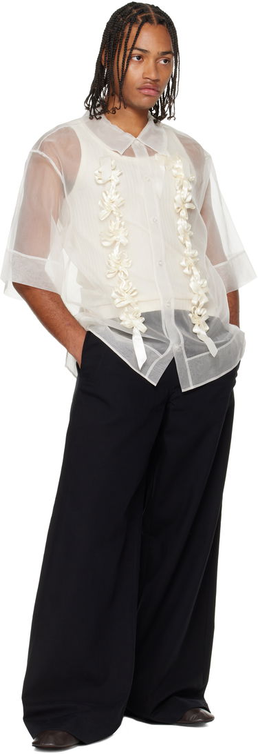 Paita Simone Rocha Ribbon Daisy Chain Boxy Shirt Valkoinen | 5388 0360, 3