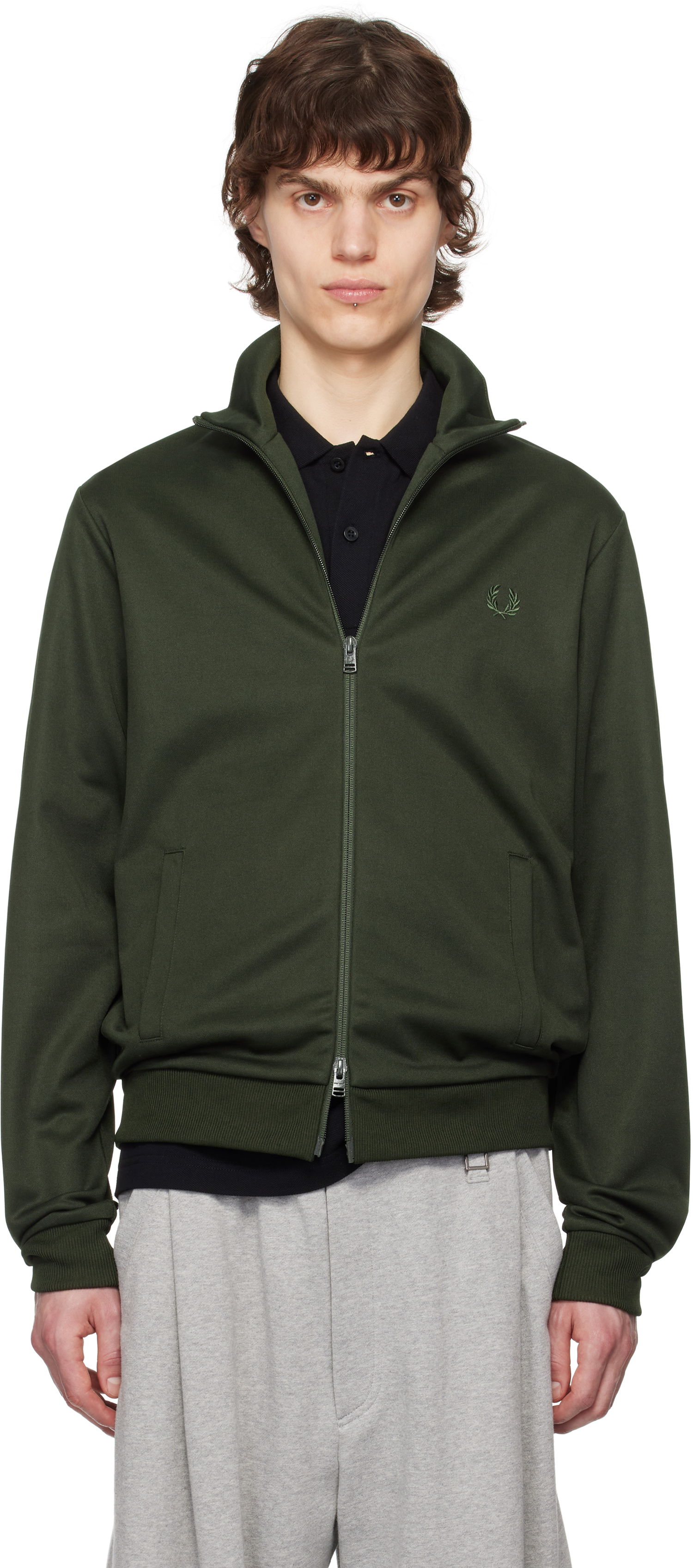 Tuulitakki Fred Perry Fred Perry Tricot Track Jacket Vihreä | J7826, 0
