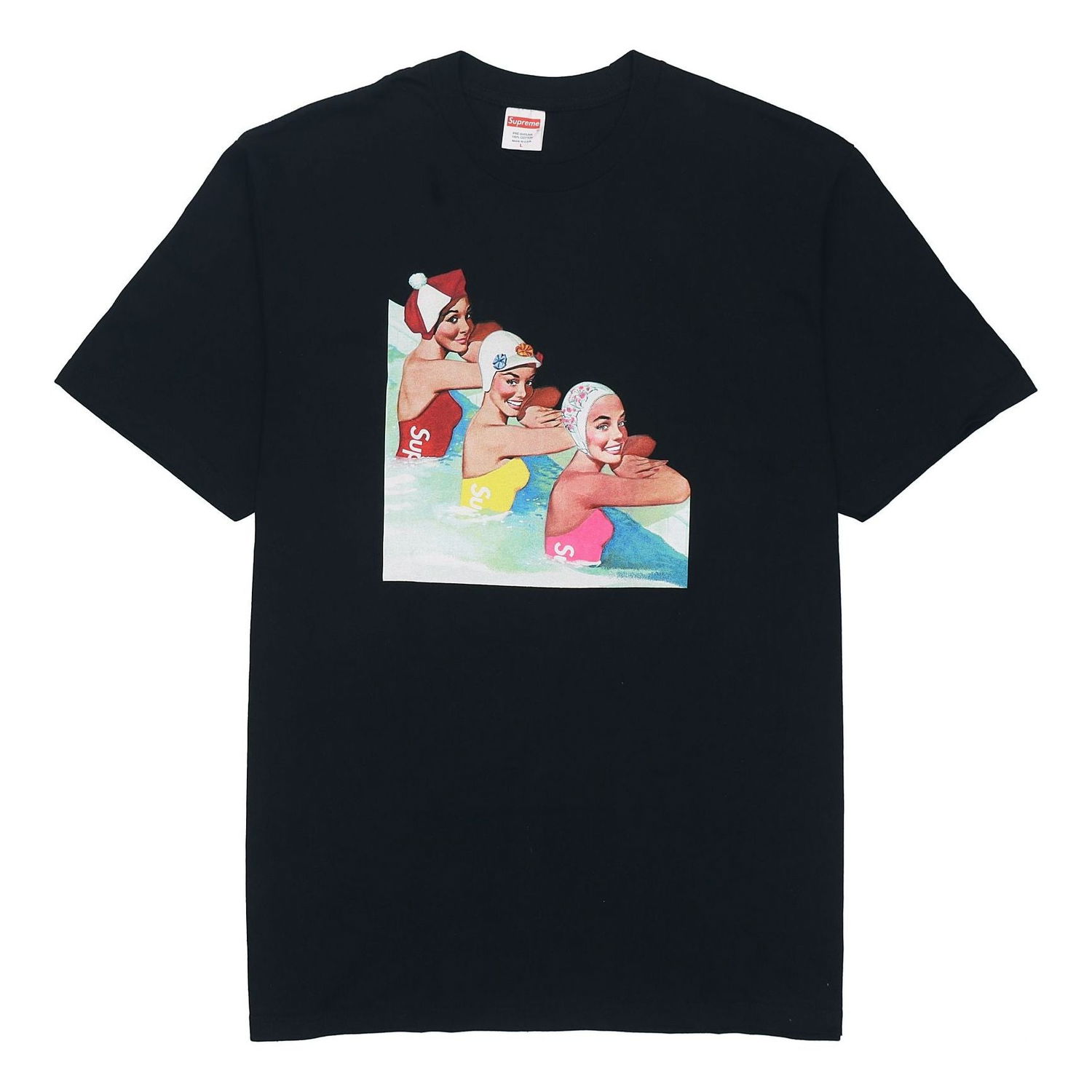 T-paita Supreme Swimmers Graphic Print Tee Musta | SUP-SS18-496, 0