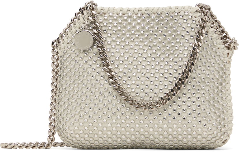 Olkalaukku Stella McCartney Mini Falabella Crystal Mesh Bag Harmaa | 700109WP0499