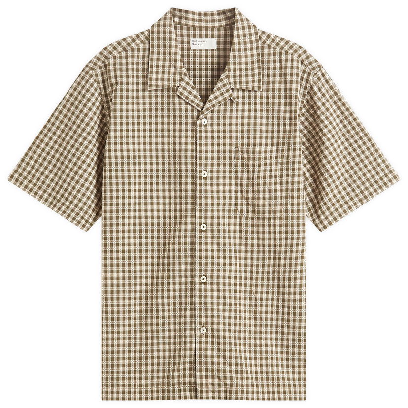 Paita Universal Works Universal Works Dobby Check Road Shirt, Size Large Vihreä | P32084-OLV