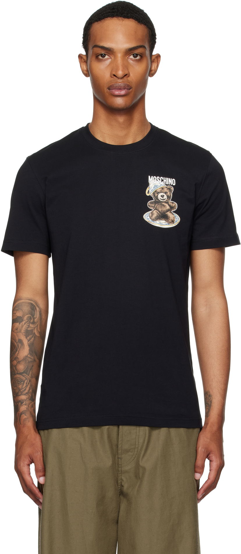 T-paita Moschino Moschino Teddy Bear Graphic T-Shirt Musta | 252ZZ072152411555