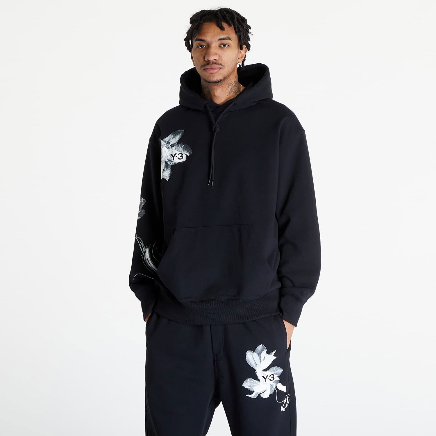 Huppari Y-3 Graphic French Terry Hoodie UNISEX Black Musta | IN4335, 0
