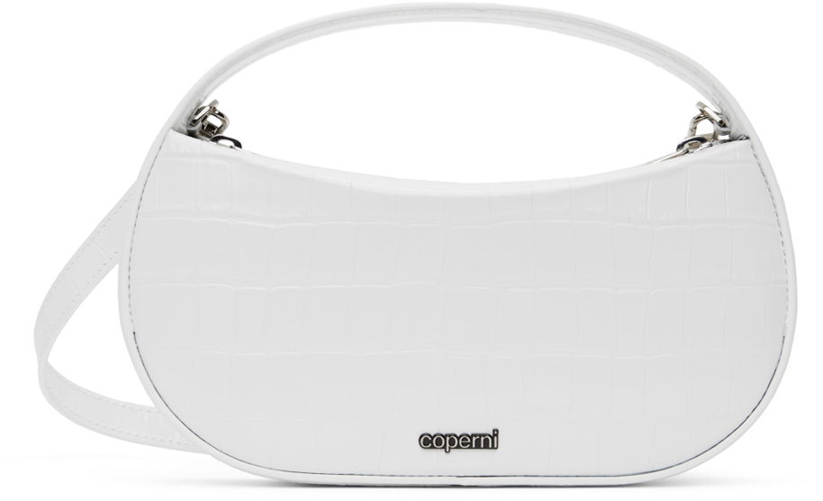 Käsilaukku Coperni Coperni Small Sound Swipe Croco Bag Valkoinen | COPBA72BIS838B, 0