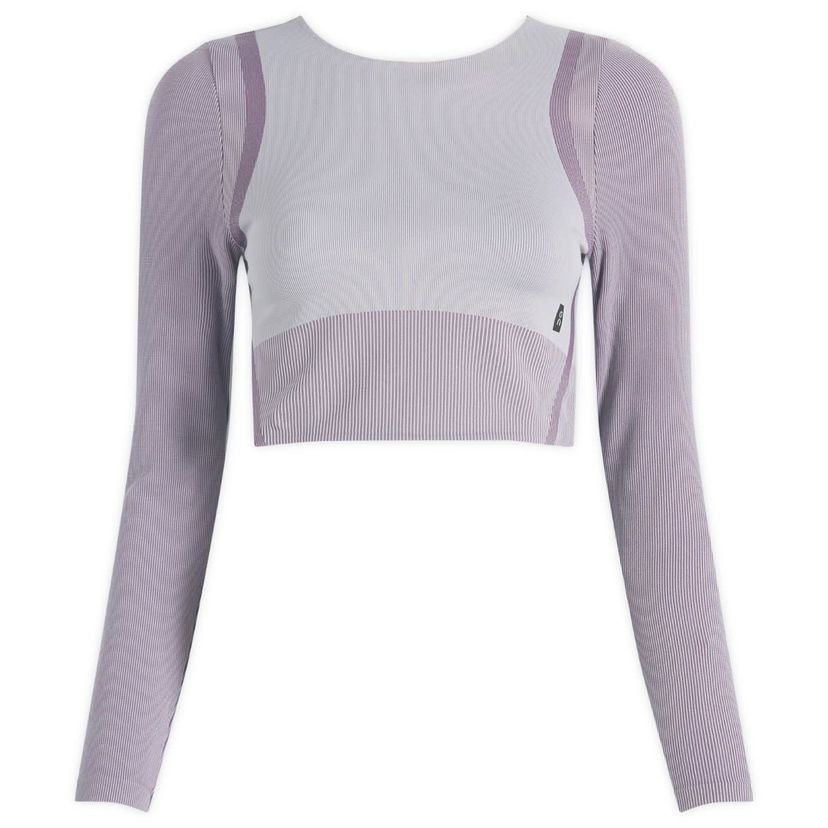 Crop top On Running Studio Knit Long Sleeve Crop Top Violetti | 1WF10263857