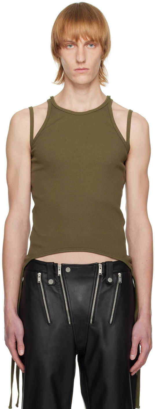 Tankkitoppi Dion Lee Split Tie Tank Top Vihreä | C3019R22