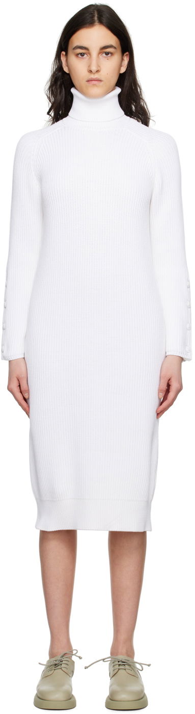 Mekko Max Mara Turtleneck Midi Dress Valkoinen | 2313210131600 13210131