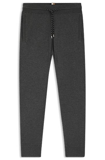 Verryttelypuku BOSS Regular-fit tracksuit bottoms in cotton and virgin wool Harmaa | 50543154