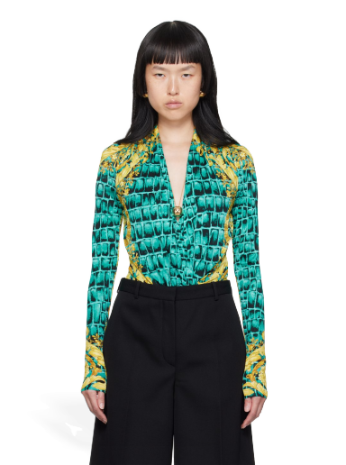 T-paita Versace Baroccodile Bodysuit Sininen | 1005321_1A08942