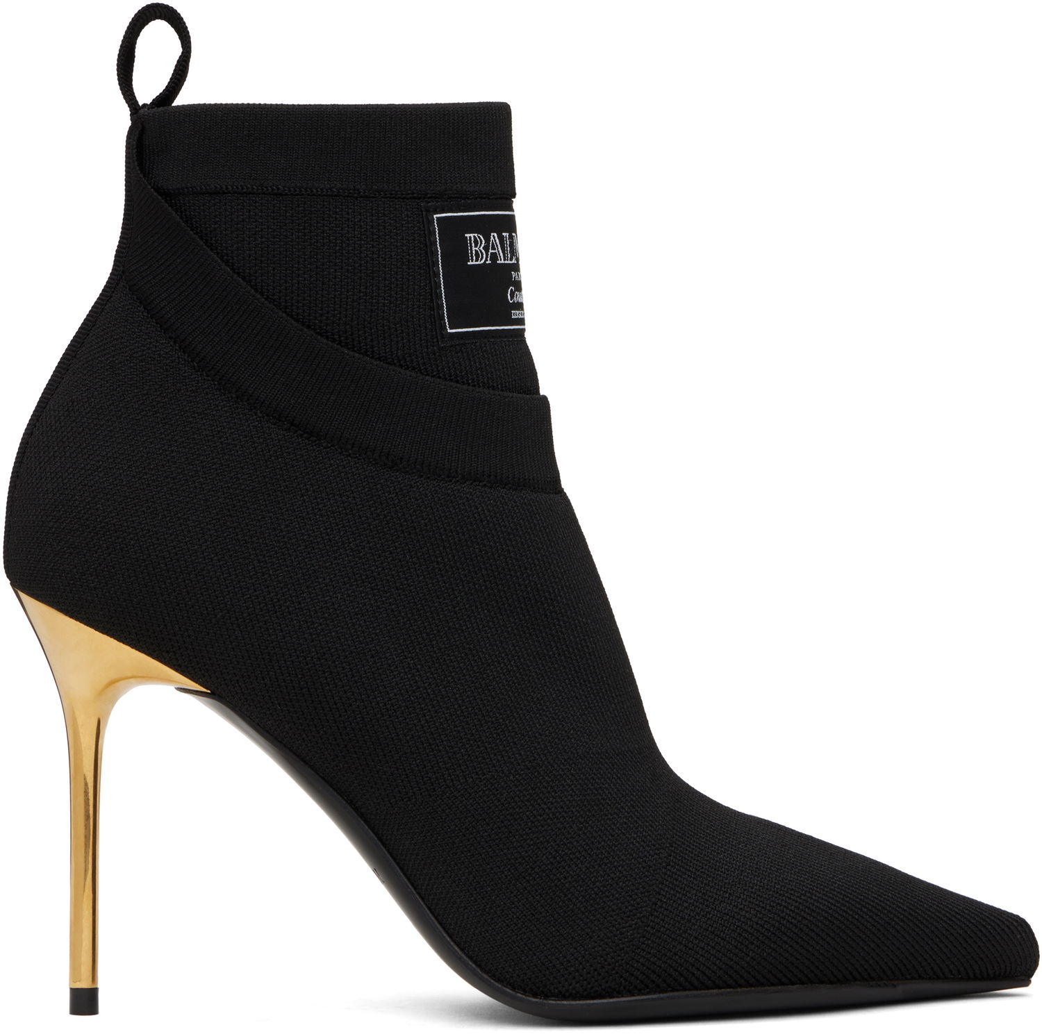 Tennarit ja kengät Balmain Crewneck Knit Ankle Boots Musta | EN1TE102TKAB, 0