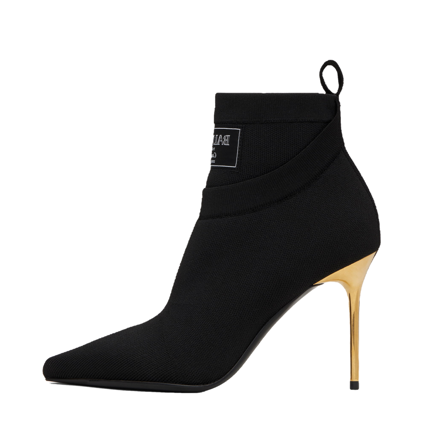Tennarit ja kengät Balmain Crewneck Knit Ankle Boots Musta | EN1TE102TKAB