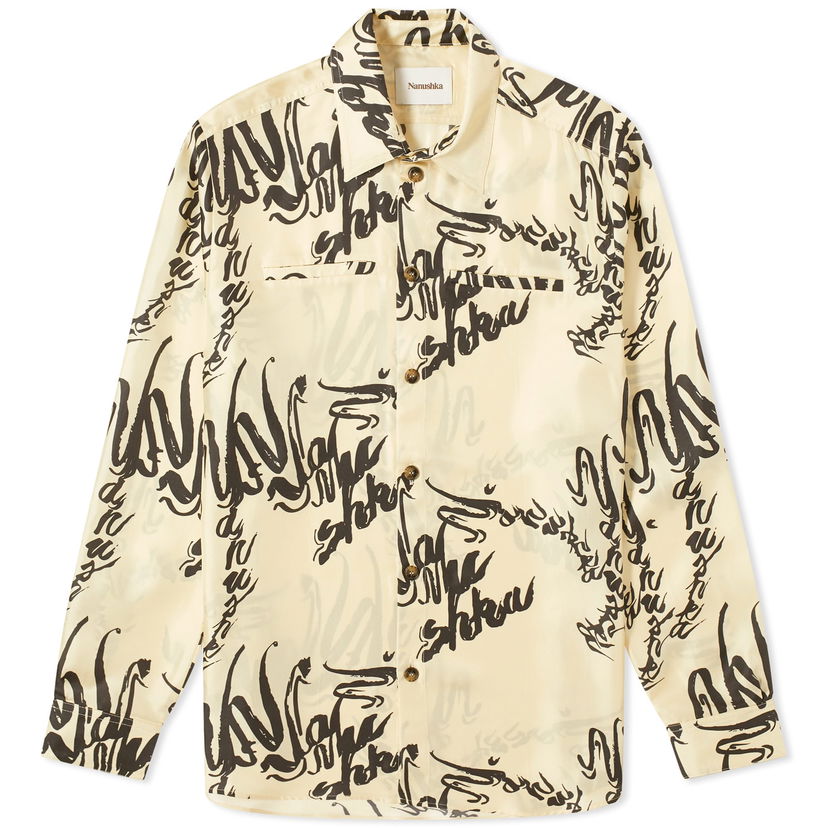 Paita Nanushka Sabrin Printed Shirt Beige | NW24RSSH01371