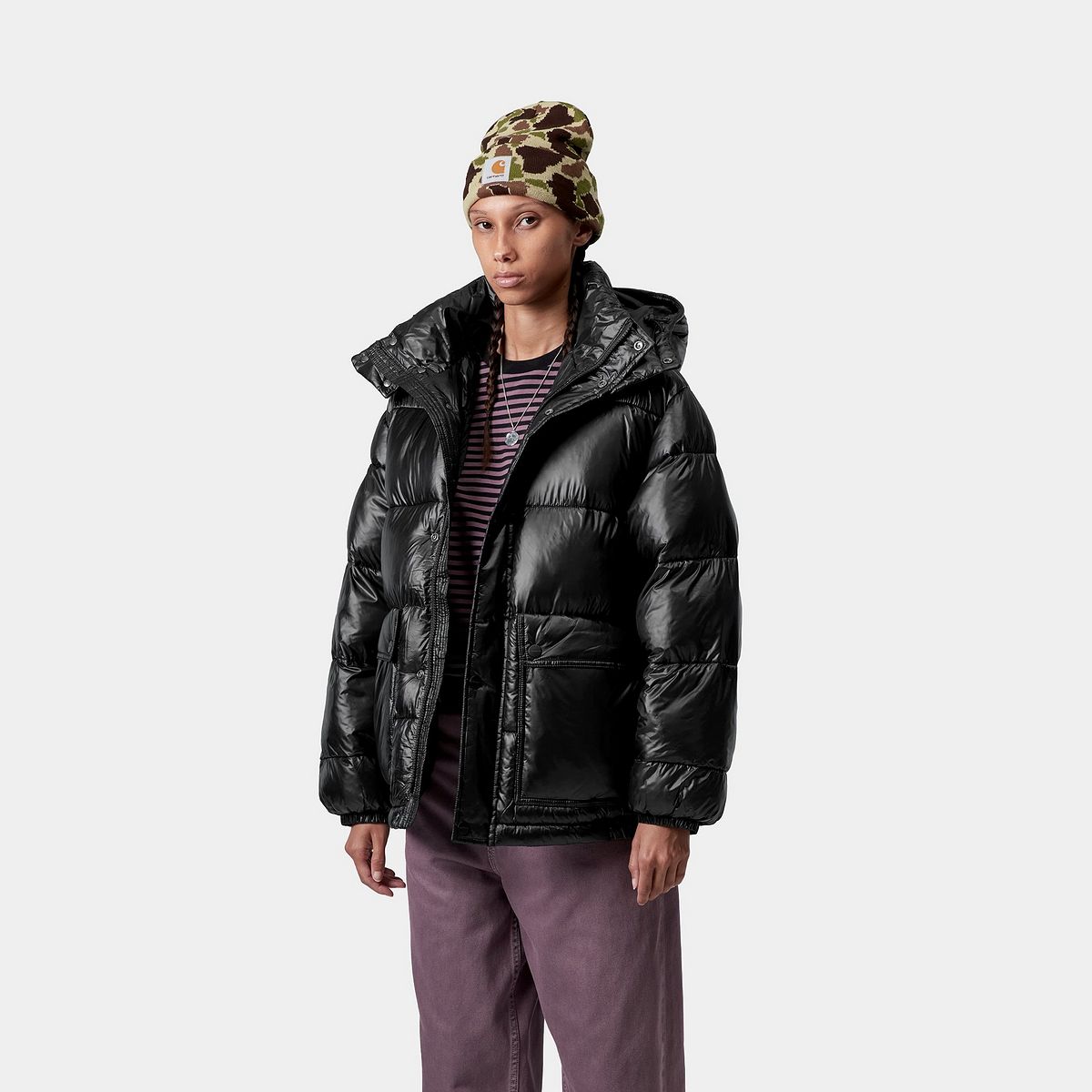 Puffer takki Carhartt WIP Benson Puffer Hooded Jacket Musta | I035370_9, 0