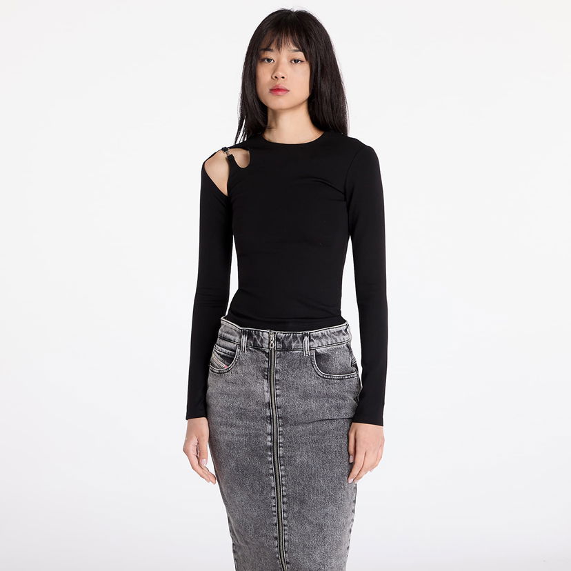 T-paita HELIOT EMIL Etheria Long Sleeve Top with Cutouts Musta | AW24_W_13_071_BLK01