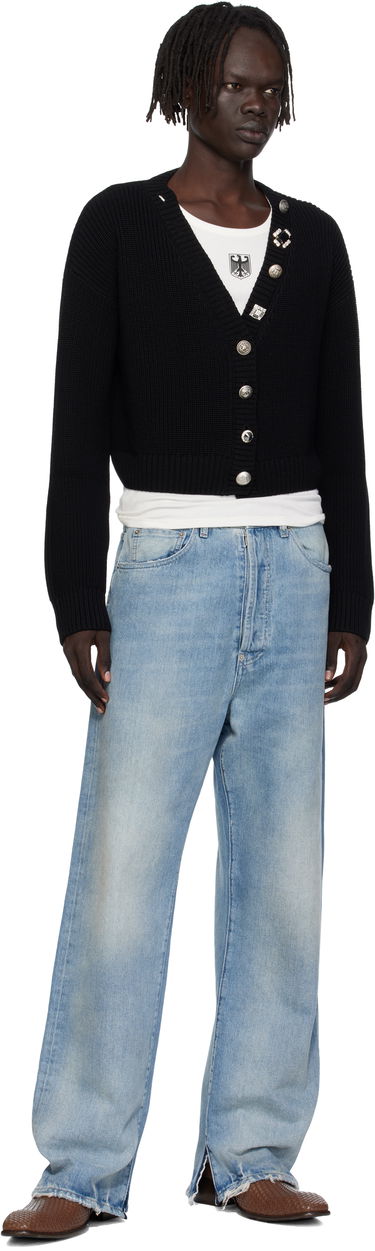 Villapaita VETEMENTS VETEMENTS Fancy Button Cropped Cardigan Musta | WH76KN220B, 3