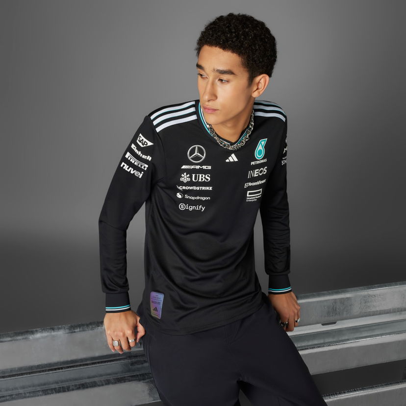 Jersey adidas Performance Mercedes-AMG Petronas Formula One Team Authentic Long Sleeve T-Shirt Musta | JW5359