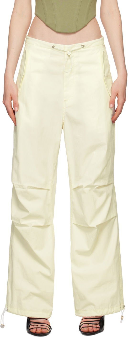Cargo housut Dion Lee Parachute Trousers with Drawstring Waist Beige | C2100R23