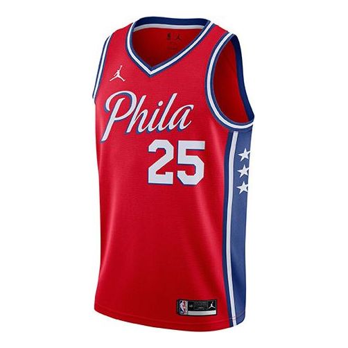 Jersey Jordan Jordan Basketball Vest Jersey Philadelphia 76ers Simmons #25 Punainen | CV9490-660