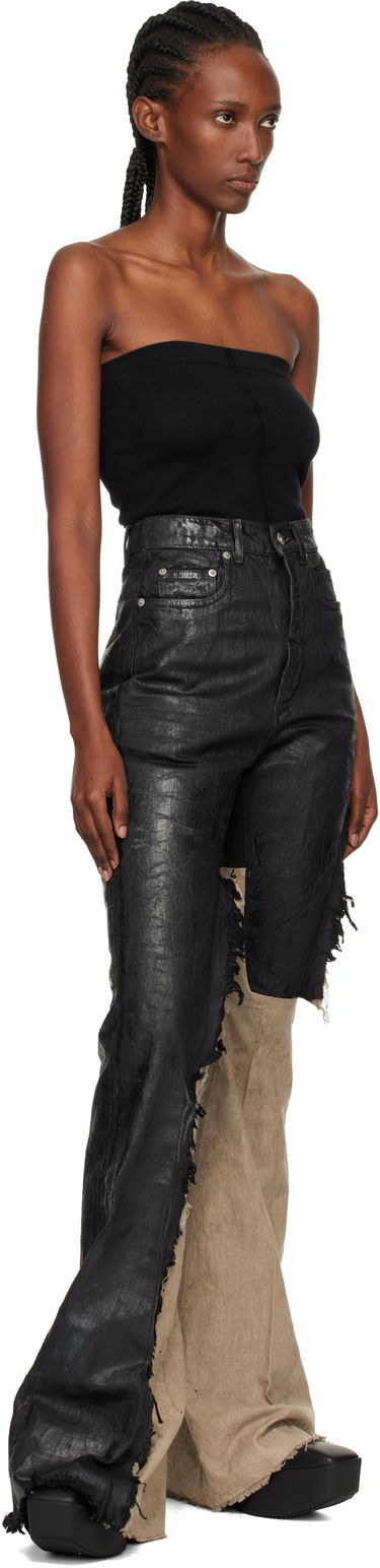 Tankkitoppi Rick Owens Rick Owens Concordians Runway Ribbed Tube Top Musta | RO02E4674 WS, 4