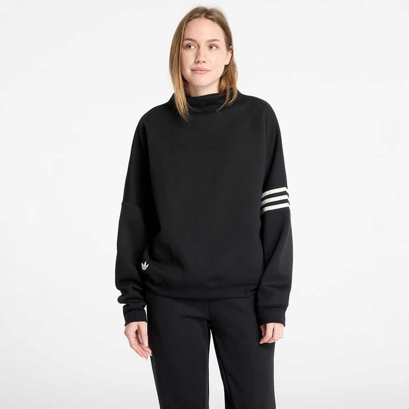 Huppari adidas Originals Oversized Mock Neck Sweatshirt Musta | JI8520