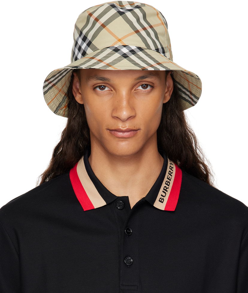 Hattu Burberry Check Bucket Hat Beige | 8094798