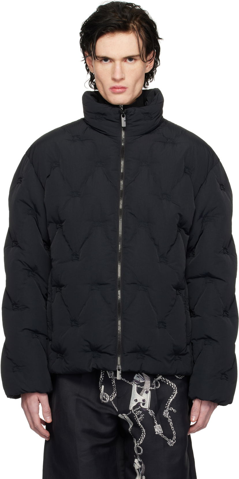 Puffer takki Burberry Preston Padded Down Jacket Musta | 8108402