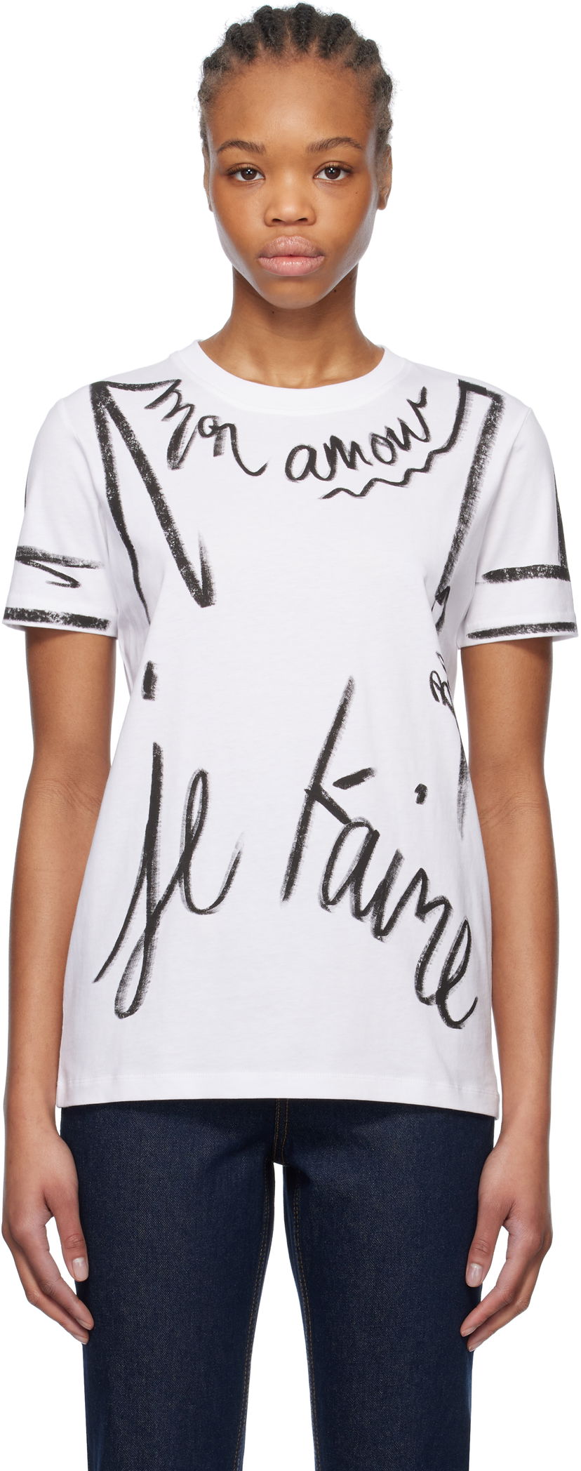 T-paita Balmain Balmain Short-Sleeved 'Je T'aime' T-Shirt Valkoinen | EF1EF000GE35