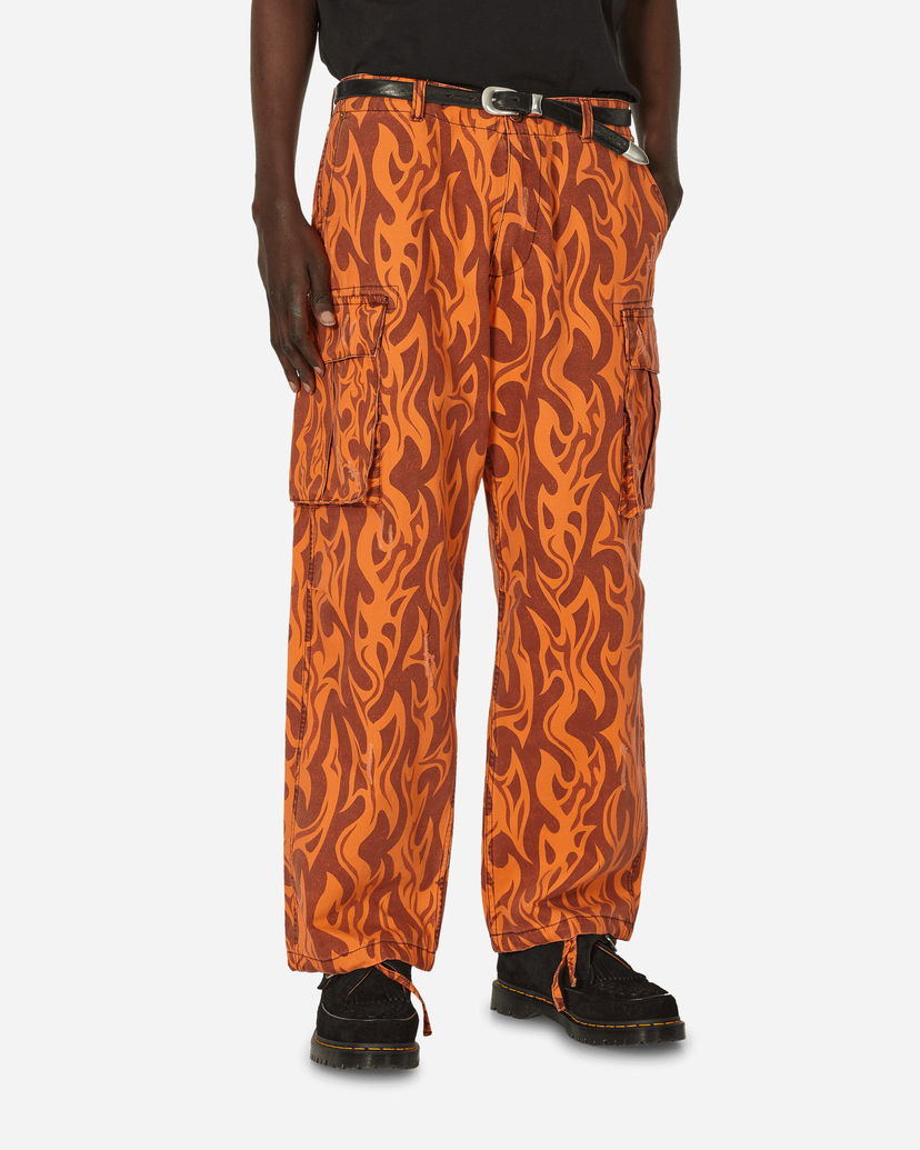 Cargo housut ERL Flame Print Cargo Pants Oranssi | ERL08P006 1