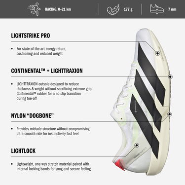 Tennarit ja kengät adidas Performance ADIZERO ADIOS 9 Vihreä | jp6315, 5