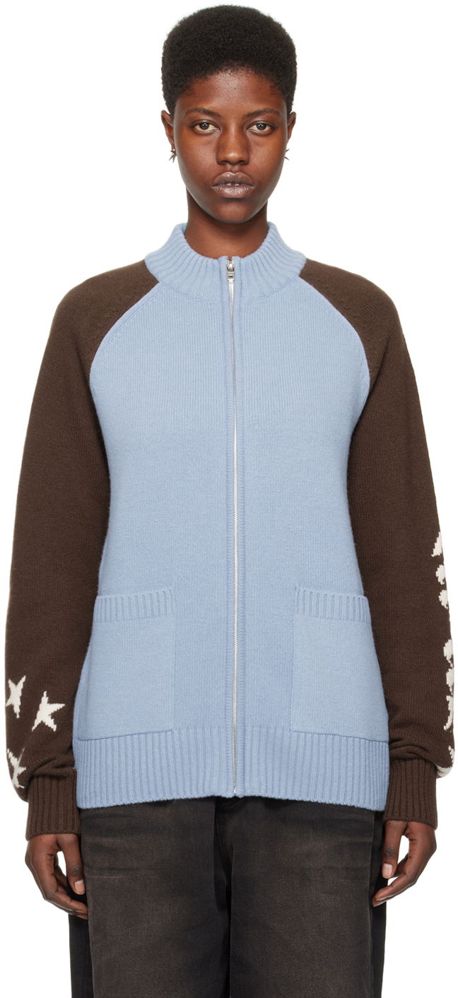 Villapaita We11done We11done Zip Cardigan Sininen | WD-KJ0-24-620-U-SK