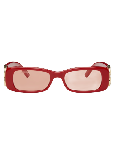 Aurinkolasit Balenciaga Dynasty Rectangle Sunglasses Punainen | BB0096S-003
