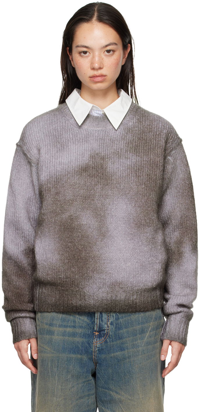 Villapaita Acne Studios Sprayed Crewneck Sweater Harmaa | A60546-