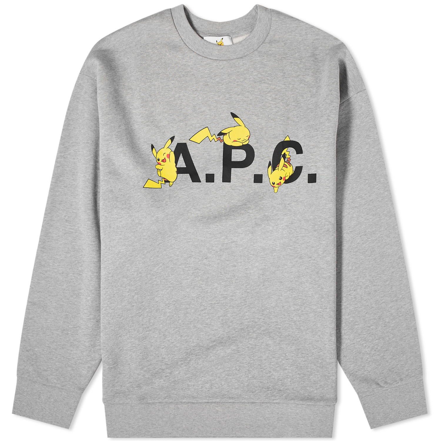 Villapaita A.P.C. Pokémon Pikachu x Crewneck Harmaa | COGVF-H27863-PLB, 0