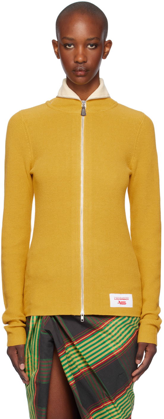 Villapaita Charles Jeffrey Loverboy LOVERBOY Zip Sweater Keltainen | 42090101