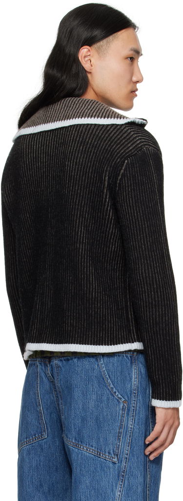 Villapaita Eckhaus Latta Eckhaus Latta Huddle Zip Sweater Musta | 8267-EL-PF25-B, 2