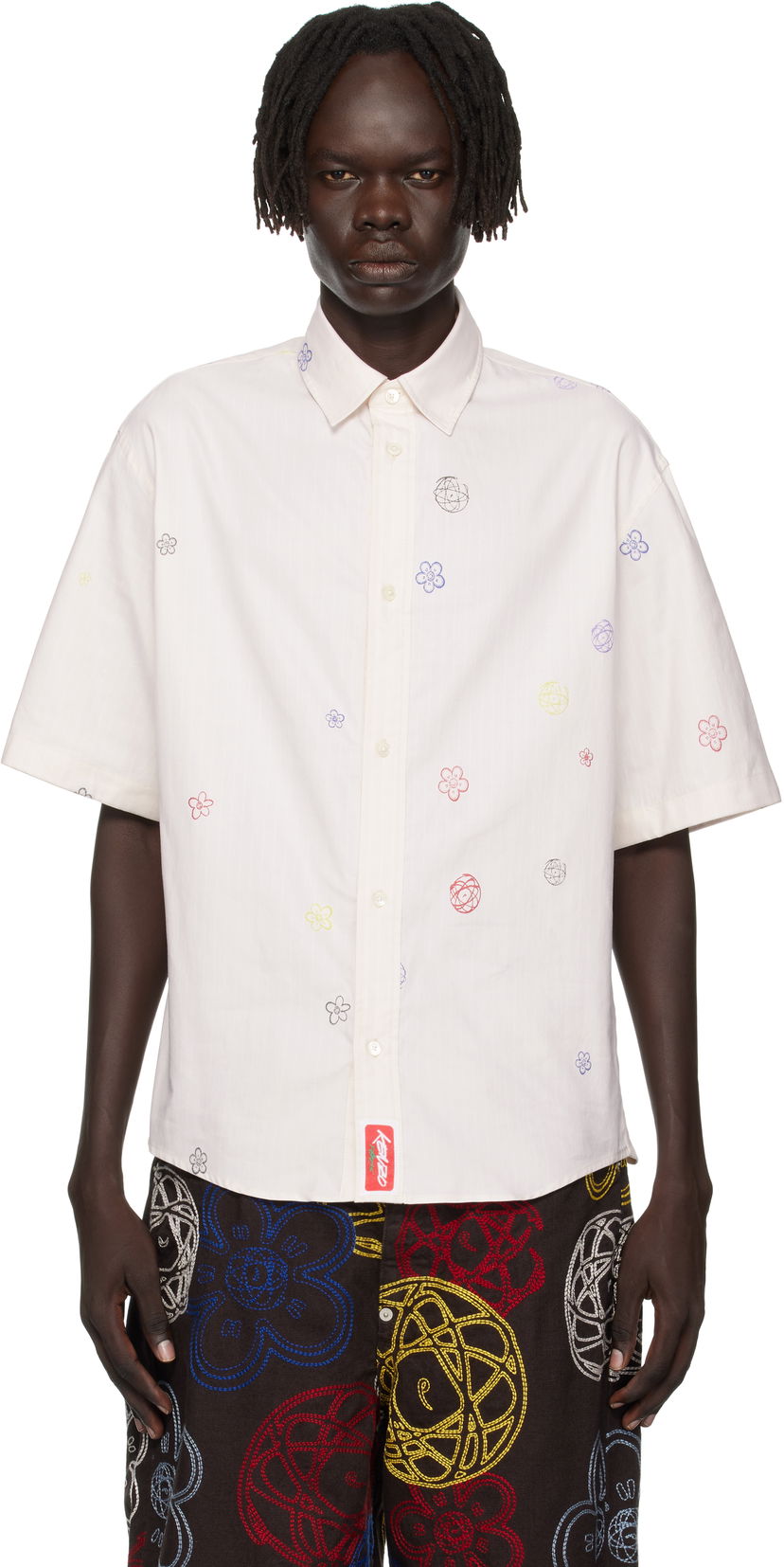 Paita KENZO Kenzo Paris Futura 2000 Edition Embroidered Shirt Valkoinen | FF65CH1279IJ